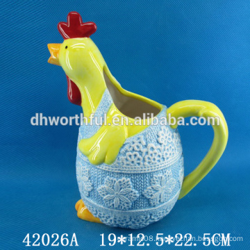 2016 high quality cock ceramic cream pitcher